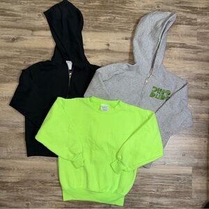 Port and Company Kids Sweatshirts - Black, Gray, Neon Green